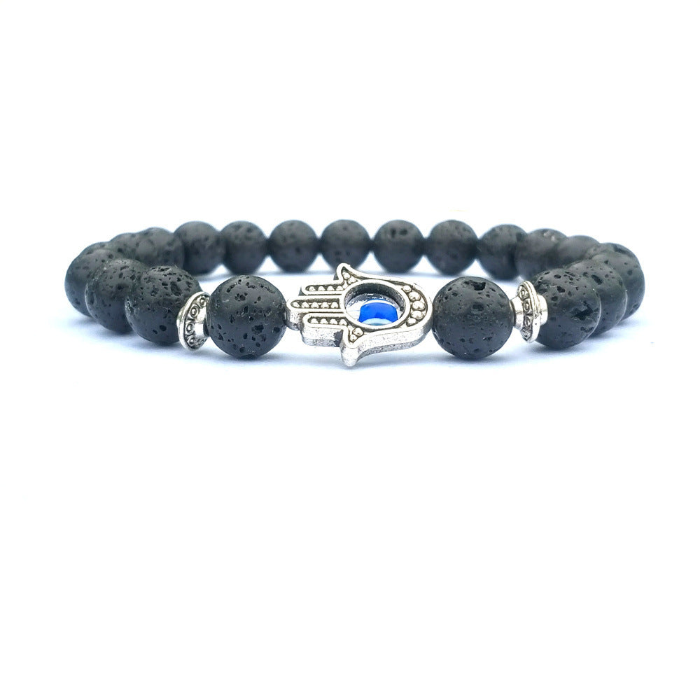 Bergamot evil eye stone bracelet - Bodycouturee