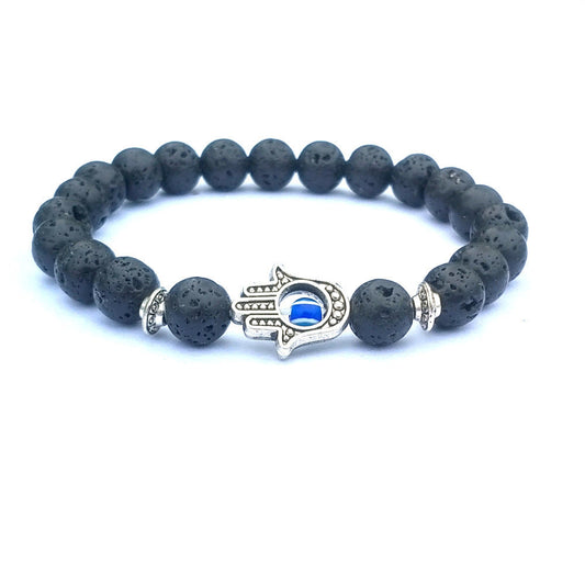 Bergamot evil eye stone bracelet - Bodycouturee