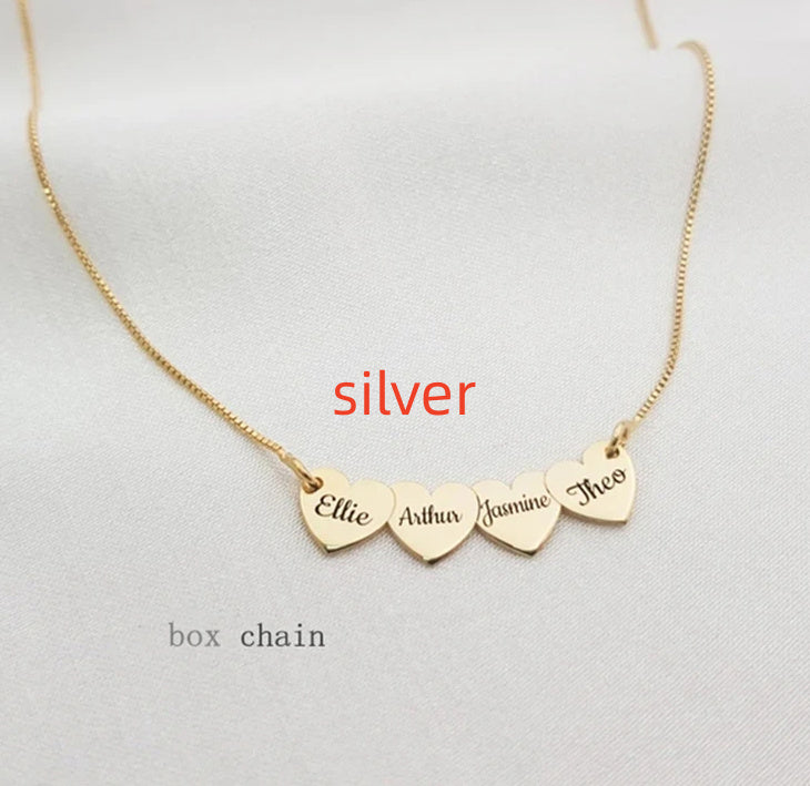Sterling Silver 925 Engraved Heart Pendant Necklace