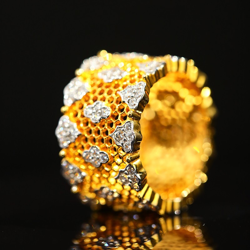 Vintage Diamond Wide Lace Ring