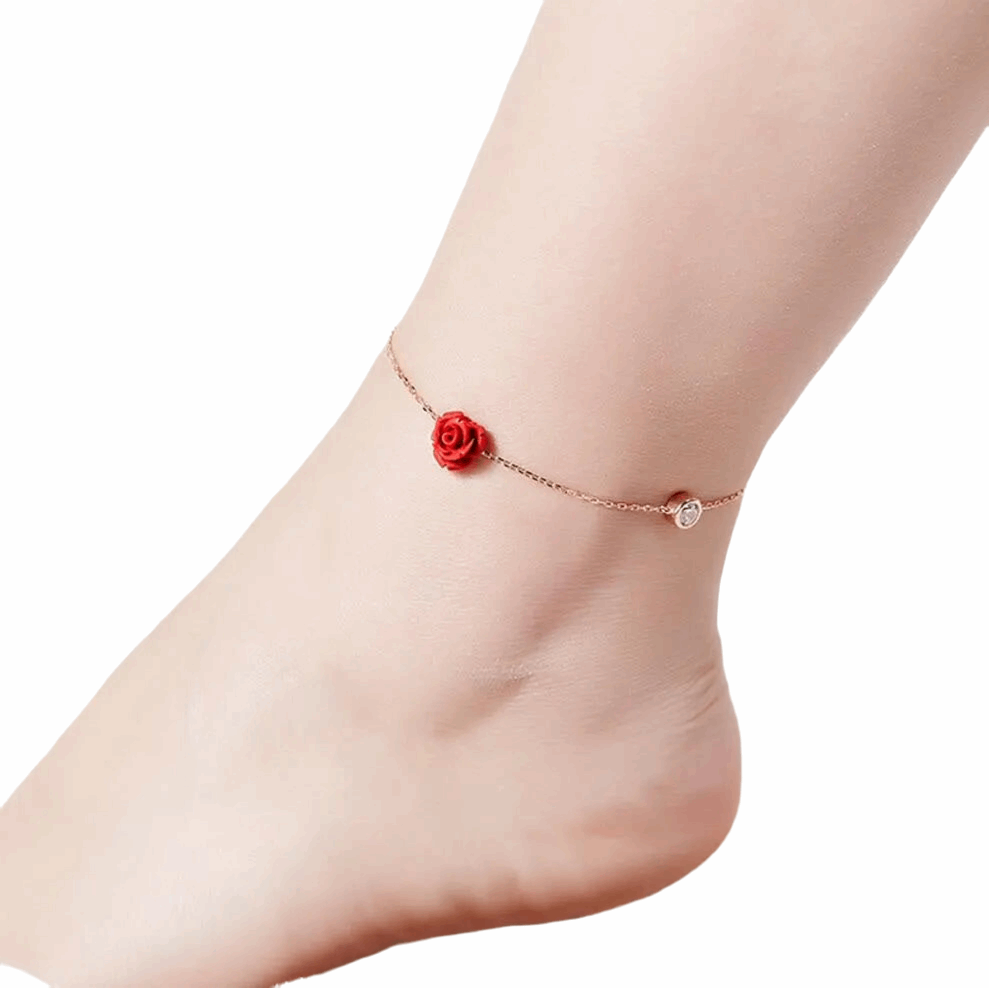 Rose flower 925 Sterling Silver Ankle Bracelet - BodycoutureeJewelryCJ dropshippingBodycoutureeCJZBLXSL00328 - defaultCJZBLXSL00328 - defaultdefaultRose flower 925 Sterling Silver Ankle Bracelet - Bodycouturee