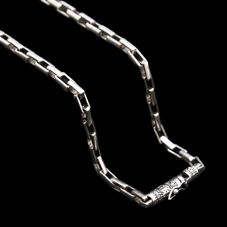 S925 Pure Thai Silver Hoop Retaining Ring Vintage Men's Box Chain Coarse Ore Necklace - BodycoutureeJewelryCJ dropshippingBodycoutureeCJLX183417501AZCJLX183417501AZ50cm925 SilverS925 Pure Thai Silver Hoop Retaining Ring Vintage Men's Box Chain Coarse Ore Necklace - Bodycouturee