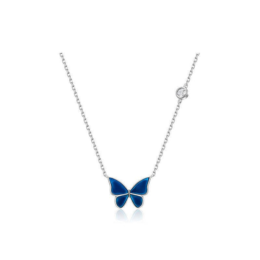 S925 Silver Color - change Butterfly Necklace - BodycoutureeNecklaceCJ dropshippingBodycoutureeCJLX1803993 - White sliverCJLX1803993 - White sliverWhite sliverS925 Silver Color - change Butterfly Necklace - Bodycouturee