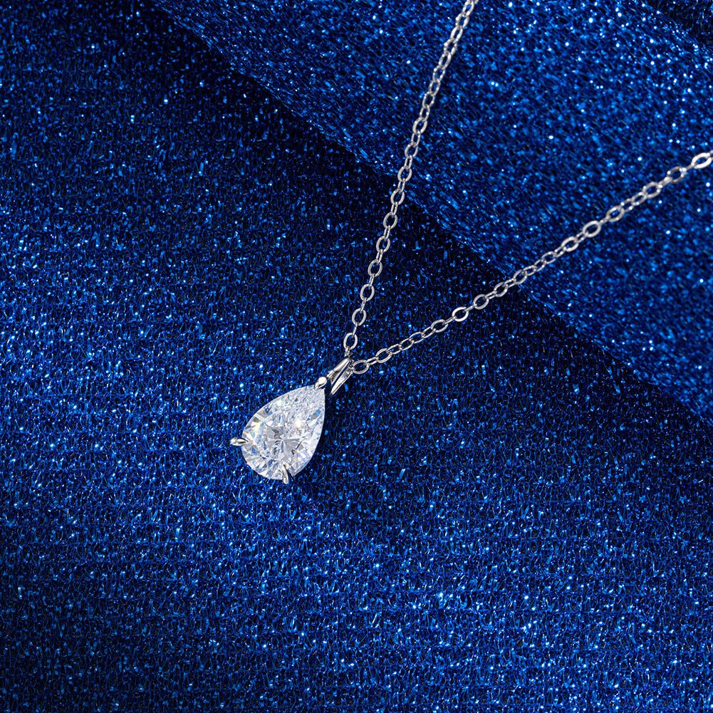 S925 Sterling Silver Drop - shaped Diamond Necklace - BodycoutureeNecklaceCJ dropshippingBodycoutureeCJSL211742601AZCJSL211742601AZWhite925 SilverS925 Sterling Silver Drop - shaped Diamond Necklace - Bodycouturee