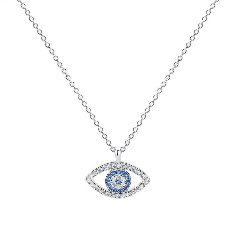 s925 Sterling Silver Evil Eye Necklace Eye Pendant - BodycoutureeNecklaceCJ dropshippingBodycoutureeCJJE107377401AZCJJE107377401AZPlatinums925 Sterling Silver Evil Eye Necklace Eye Pendant - Bodycouturee