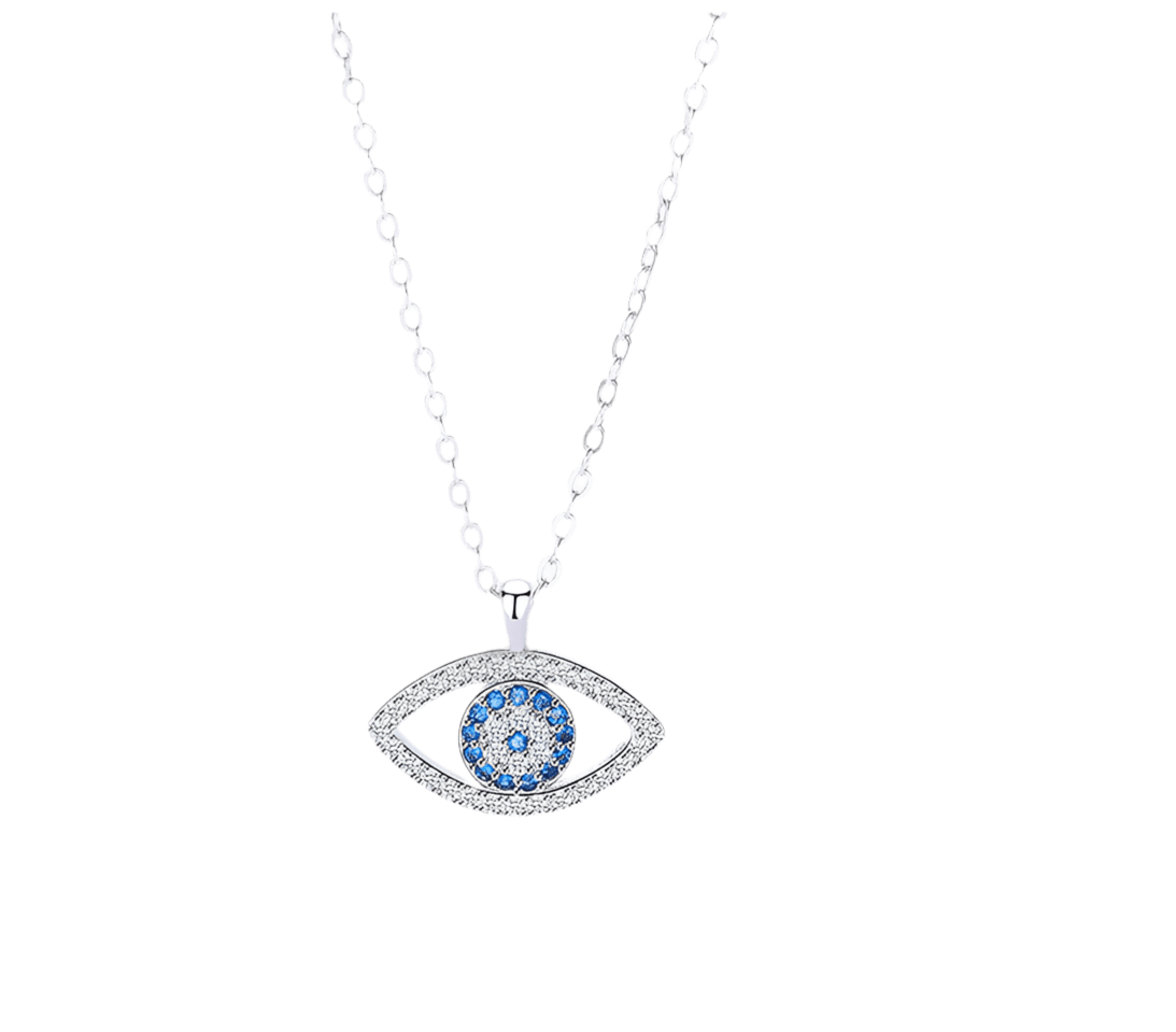 s925 Sterling Silver Evil Eye Necklace Eye Pendant - BodycoutureeNecklaceCJ dropshippingBodycoutureeCJJE107377401AZCJJE107377401AZPlatinums925 Sterling Silver Evil Eye Necklace Eye Pendant - Bodycouturee