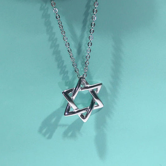 S925 Sterling Silver King David Star Necklace - BodycoutureeNecklaceCJ dropshippingBodycoutureeCJLX215890001AZCJLX215890001AZ925 SilverS925 Sterling Silver King David Star Necklace - BodycoutureeNecklaceCJ dropshippingBodycoutureeCJLX215890001AZCJLX215890001AZ925 SilverS925 Sterling Silver Hollow Hexagram Star Necklace - Bodycouturee