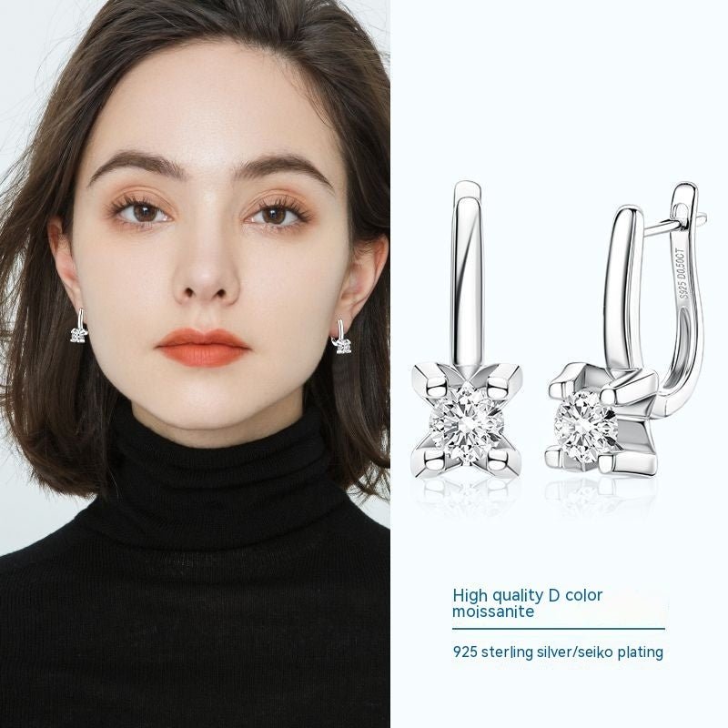 s925 Sterling Silver Moissanite Lab Grown Diamond Earrings - BodycoutureeEarringsCJ dropshippingBodycoutureeCJST198299301AZCJST198299301AZWhite925 Silvers925 Sterling Silver Moissanite Lab Grown Diamond Earrings - Bodycouturee