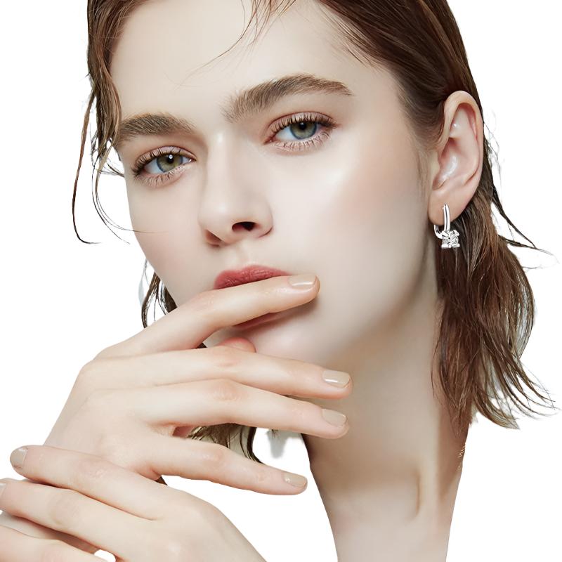 s925 Sterling Silver Moissanite Lab Grown Diamond Earrings - BodycoutureeEarringsCJ dropshippingBodycoutureeCJST198299301AZCJST198299301AZWhite925 Silvers925 Sterling Silver Moissanite Lab Grown Diamond Earrings - Bodycouturee