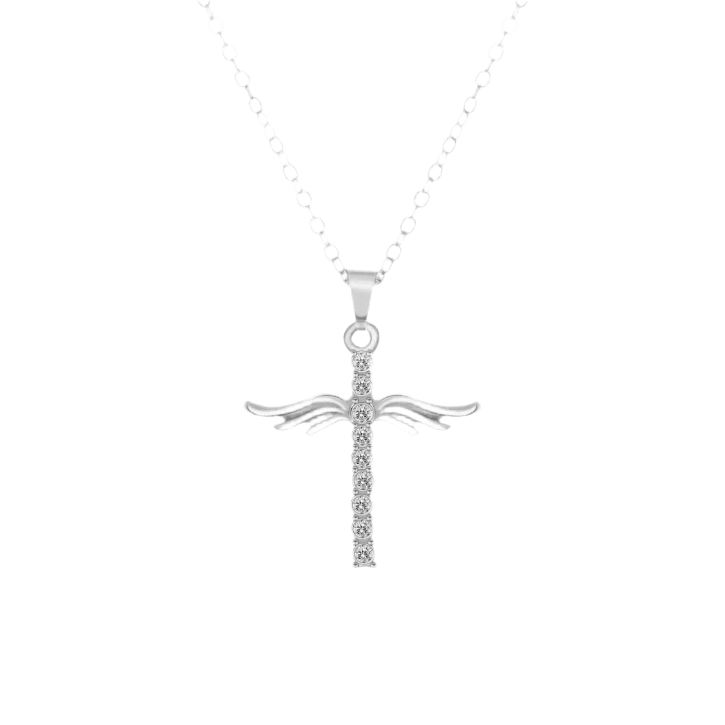 Simple Cross Diamond Angel Wings Pendant - BodycoutureeNecklaceCJ dropshippingBodycoutureeCJLX123996401AZCJLX123996401AZGold1PCSimple Cross Diamond Angel Wings Pendant - Bodycouturee