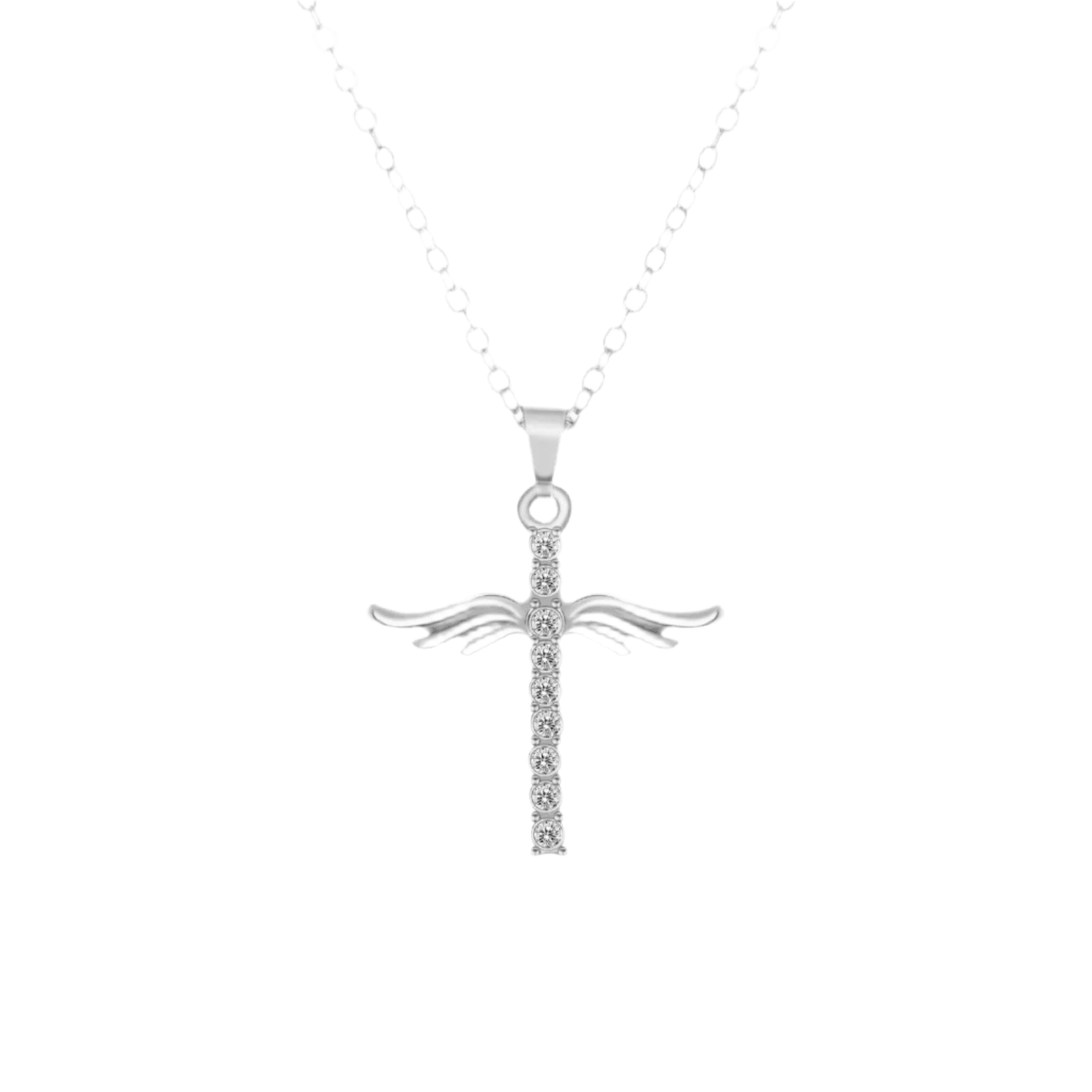 Simple Cross Diamond Angel Wings Pendant - BodycoutureeNecklaceCJ dropshippingBodycoutureeCJLX123996401AZCJLX123996401AZGold1PCSimple Cross Diamond Angel Wings Pendant - Bodycouturee