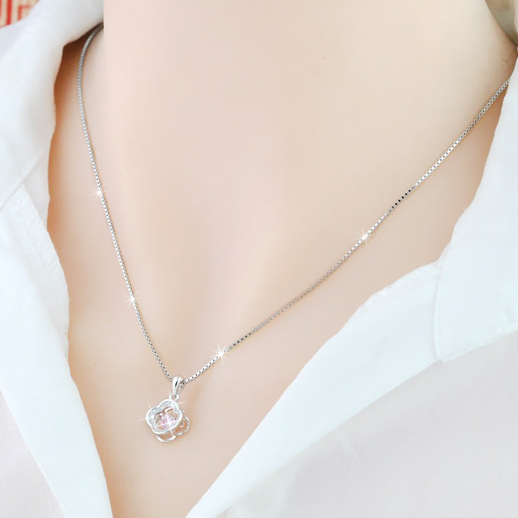 925 Sterling Silver Clover Necklace - Bodycouturee