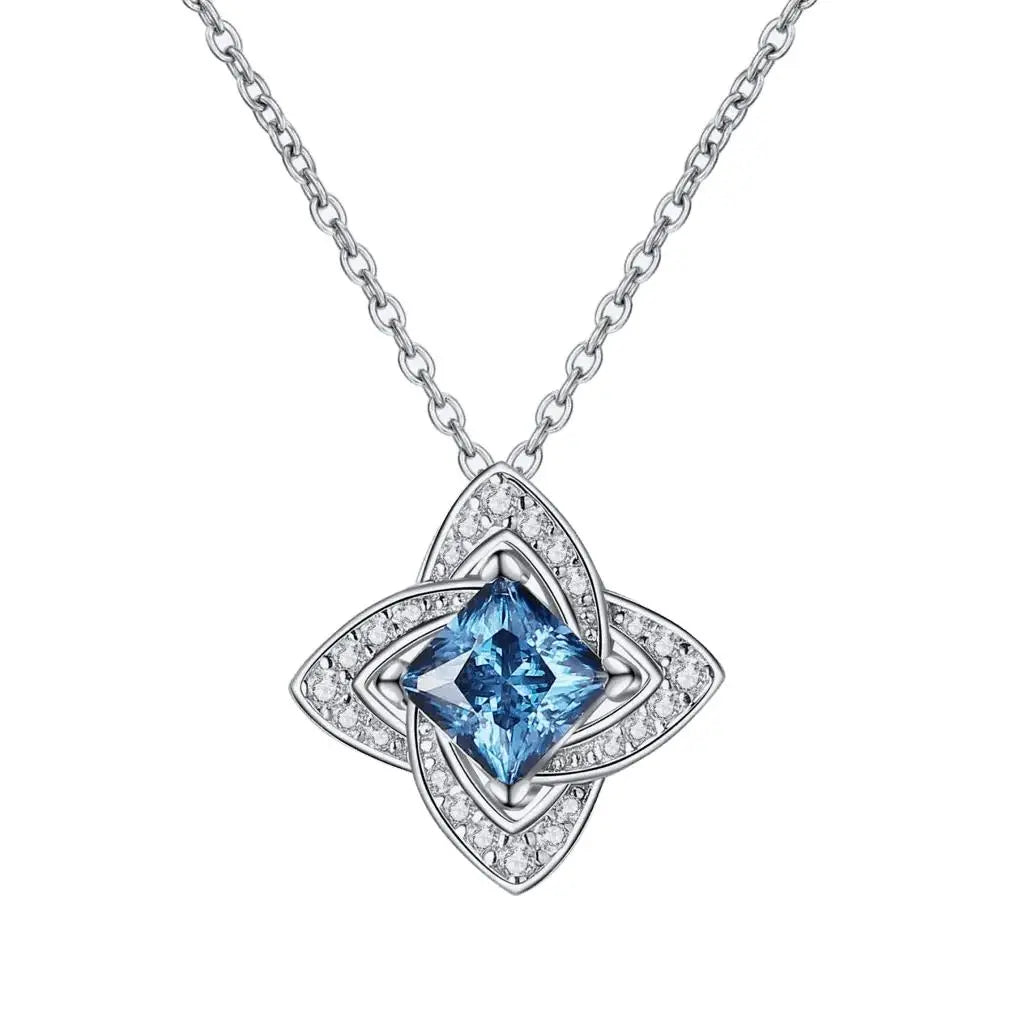 1 Carat Moissanite Floral Pendant Necklace - Body Couturee & Co