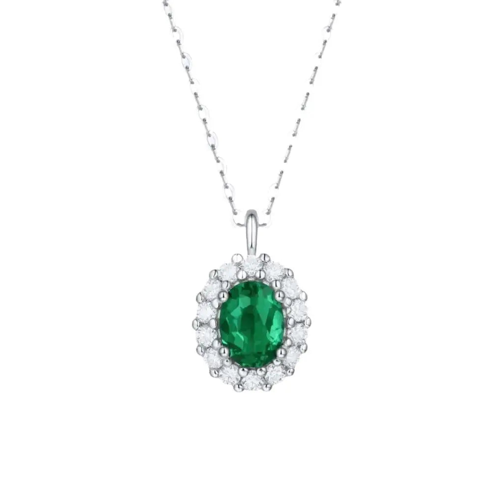 1.5 Carat Lab-Grown Emerald S925 Necklace Trendsi