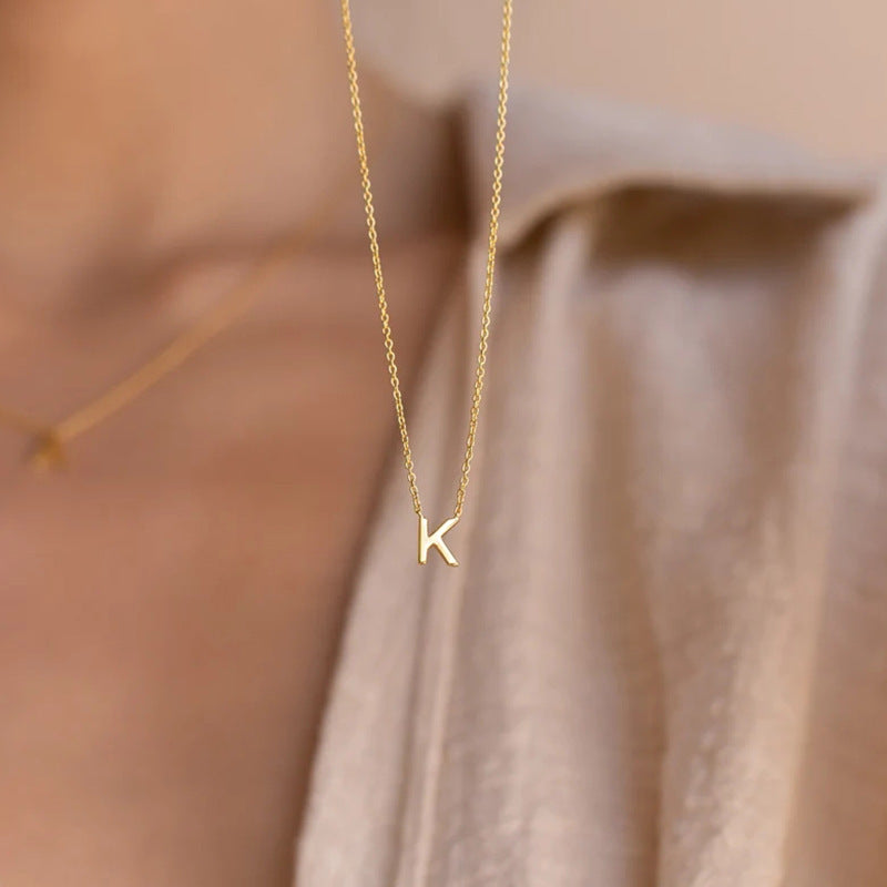 26 Letters Niche Personalized Clavicle Chain Necklace - Bodycouturee