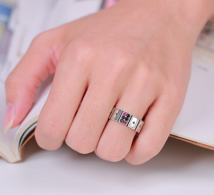 s925 sterling silver Classic Poker Ring - Bodycouturee