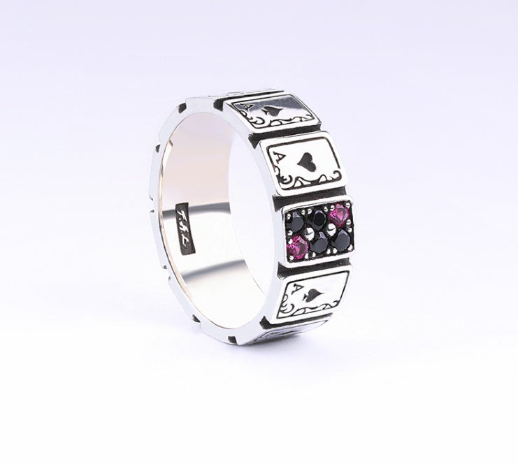 s925 sterling silver Classic Poker Ring - Bodycouturee