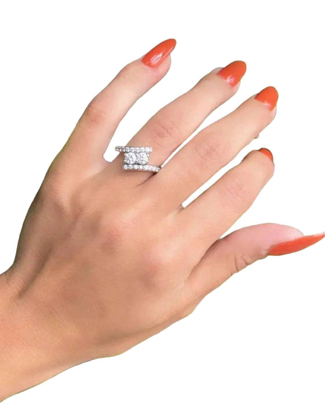 14k White Gold Diamond Engagement Ring BodyCouturee & Co