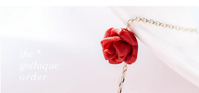 Rose flower 925 Sterling Silver Ankle Bracelet - Bodycouturee