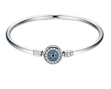 S925 Sterling Silver Evil Eye Diamond Bracelet - Bodycouturee