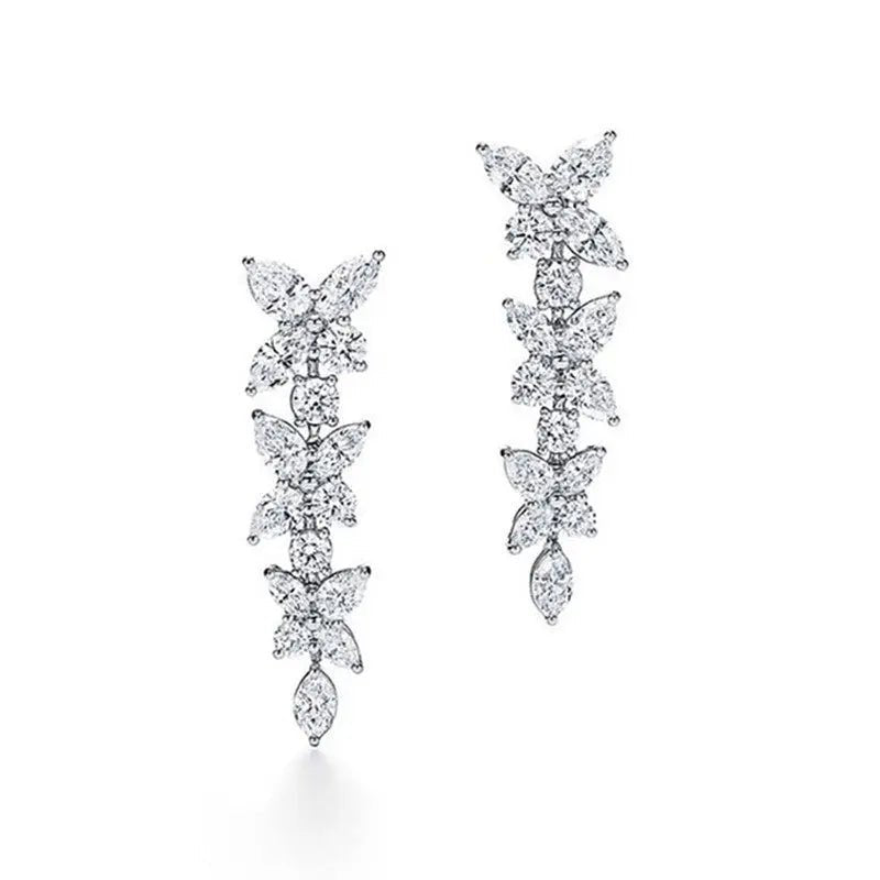 18k White Gold Moissanite Diamond Earrings - BodycoutureeEarringsCJ dropshippingBodycoutureeCJLX180669301AZCJLX180669301AZSilver18k White Gold Moissanite Diamond Earrings Body Couturee & Co