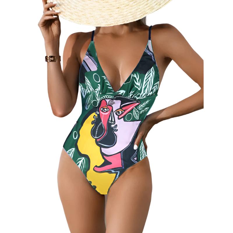 Women’s Printed Bikini One-Piece Body Couturee & Co