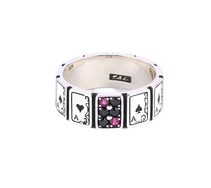 s925 sterling silver Classic Poker Ring - Bodycouturee