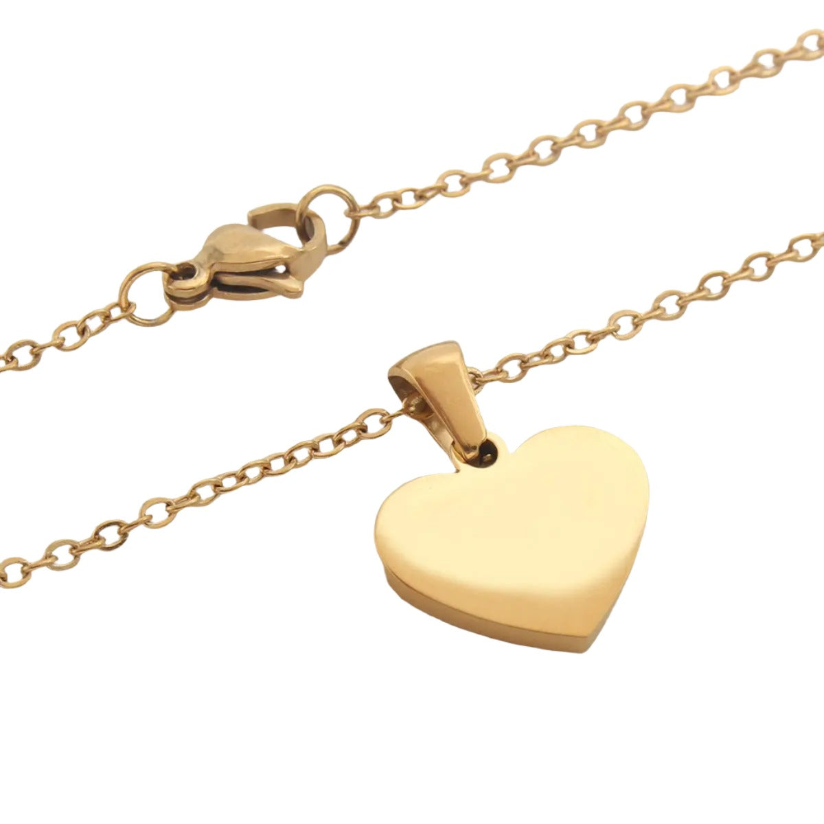 26 Gold Letter White Heart-shaped Necklace BodyCouturee & Co