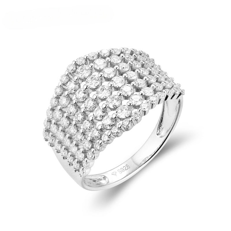 Sterling Silver Moissanite Diamond Ring - Bodycouturee