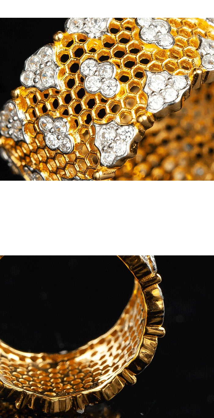 Vintage Diamond Wide Lace Ring