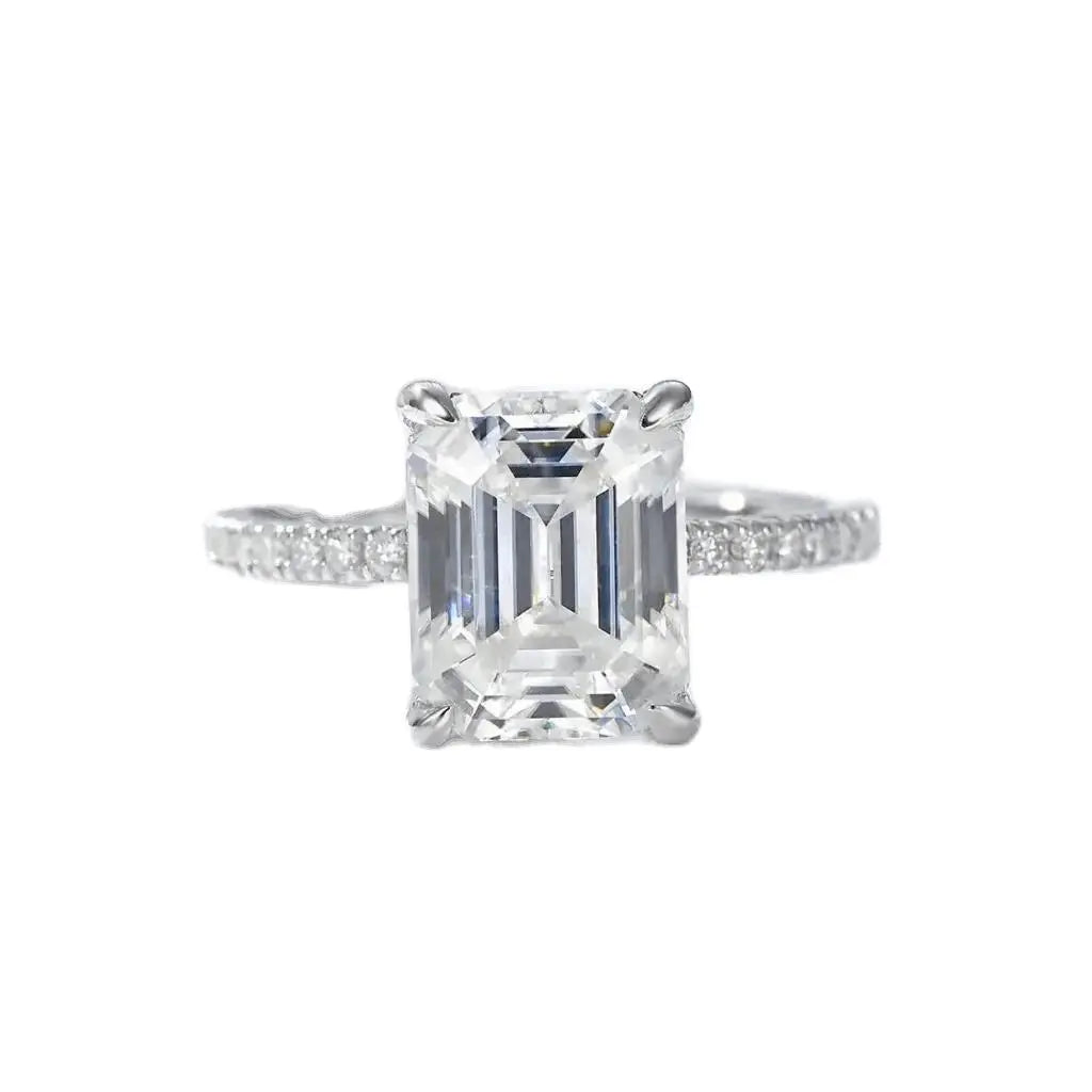 5 Carat Moissanite Diamond Side Stone Ring - Bodycouturee