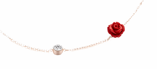 Rose flower 925 Sterling Silver Ankle Bracelet - Bodycouturee