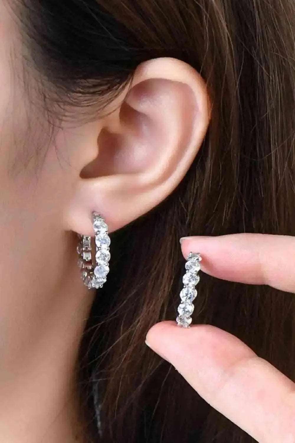 7.2 Carat Moissanite Earrings 925 Sterling Silver Trendsi