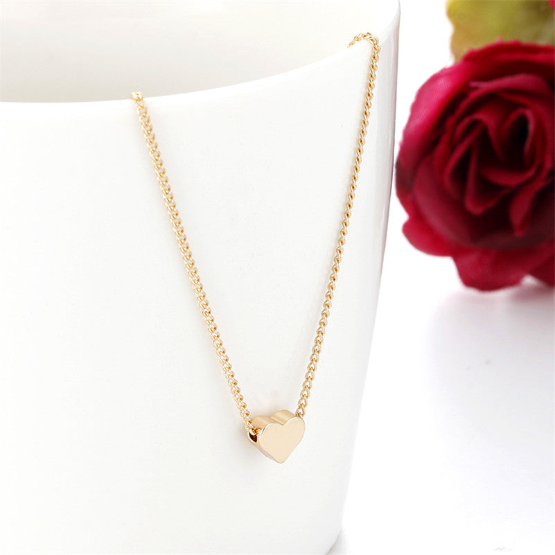 Gold Color Double-sided Love Pendant Necklace - Bodycouturee