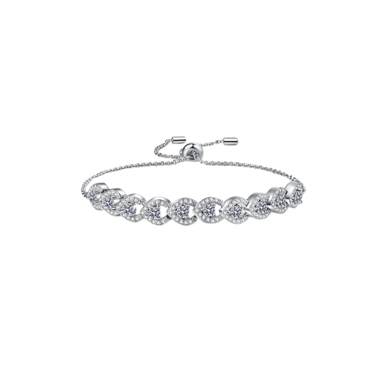 1 Carat Moissanite 925 Sterling Silver Bracelet - Bodycouturee