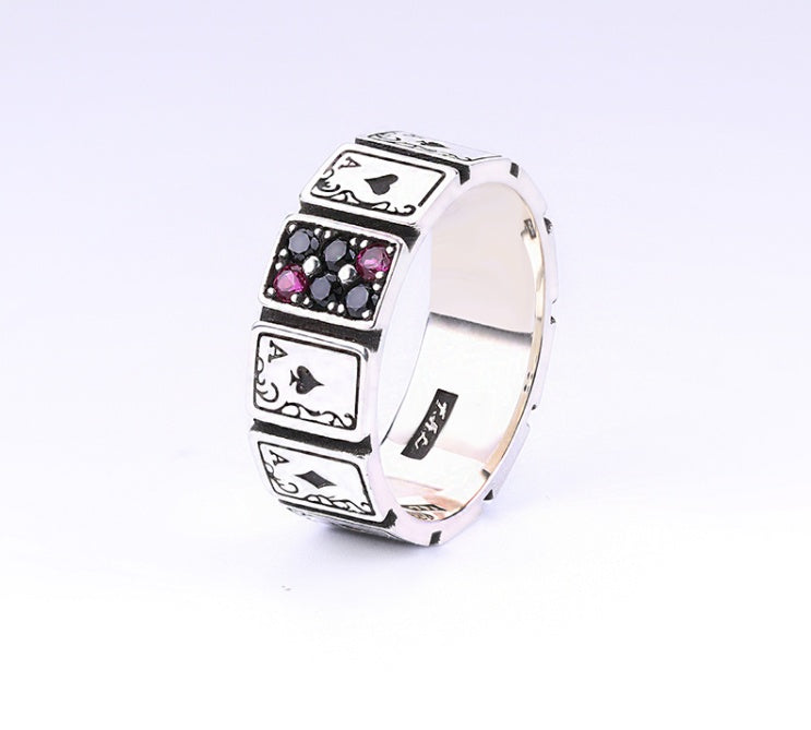 s925 sterling silver Classic Poker Ring - Bodycouturee