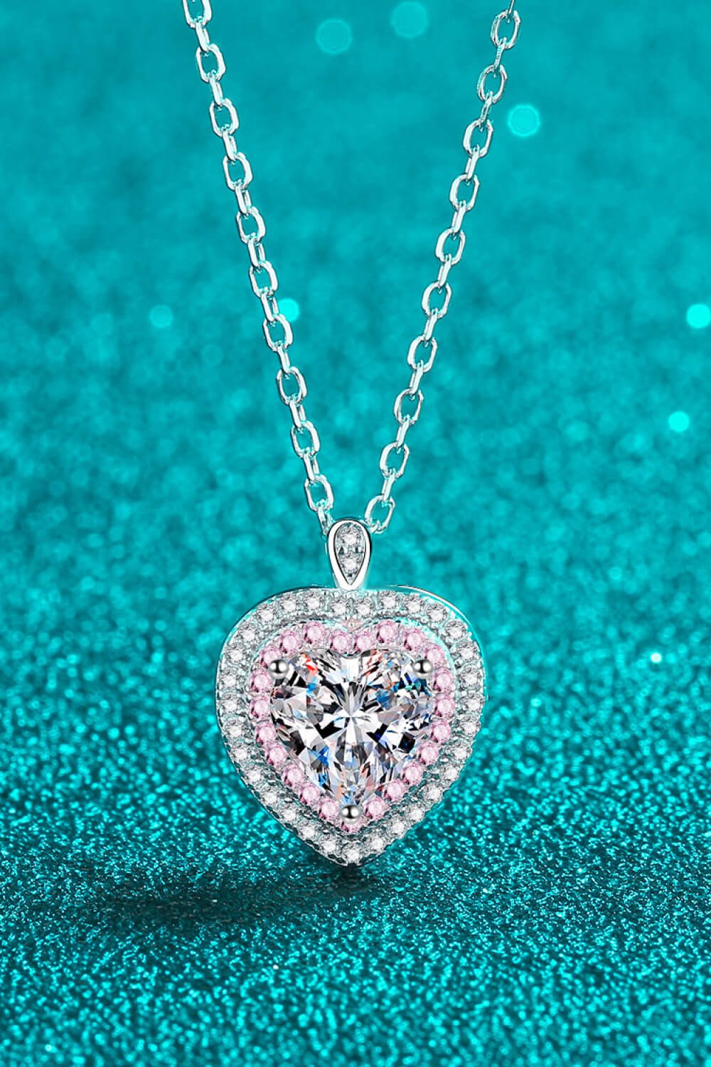 925 Sterling Silver 1 Carat Moissanite Heart Pendant Necklace - BodycoutureeNecklaceTrendsiBodycouturee101300350993450101300350993450SilverOne Size4af22c5f162647099477b604b6b0f05f - Max