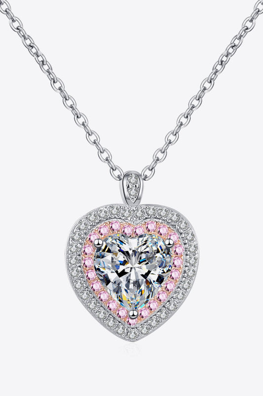 925 Sterling Silver 1 Carat Moissanite Heart Pendant Necklace - BodycoutureeNecklaceTrendsiBodycouturee101300350993450101300350993450SilverOne Size750ec557aa4e425d9b3273b68cc785c8 - Max
