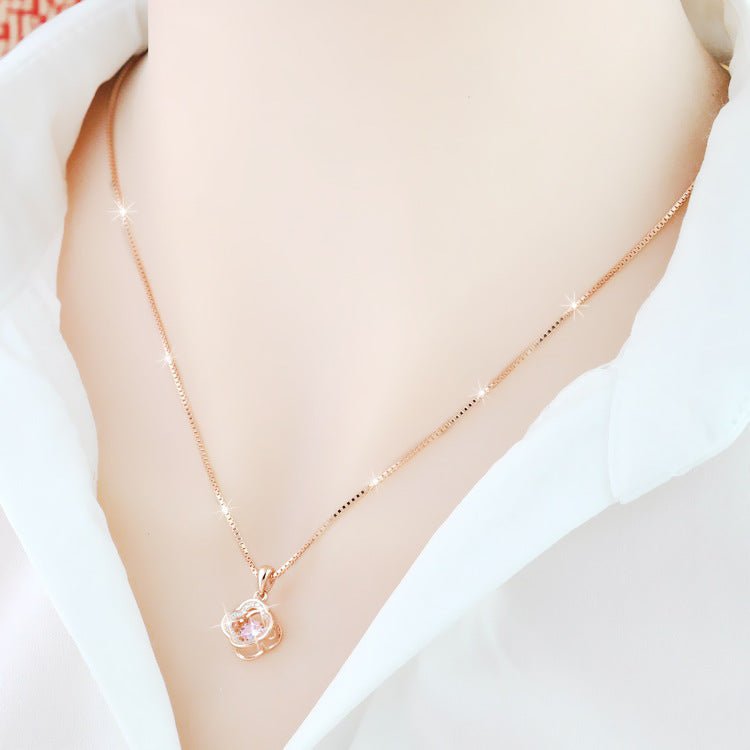 925 Sterling Silver Clover Necklace - BodycoutureeNecklaceCJ dropshippingBodycoutureeCJLX179860303CXCJLX179860303CXRose Gold925 Sterling Silver Clover Necklace - Bodycouturee