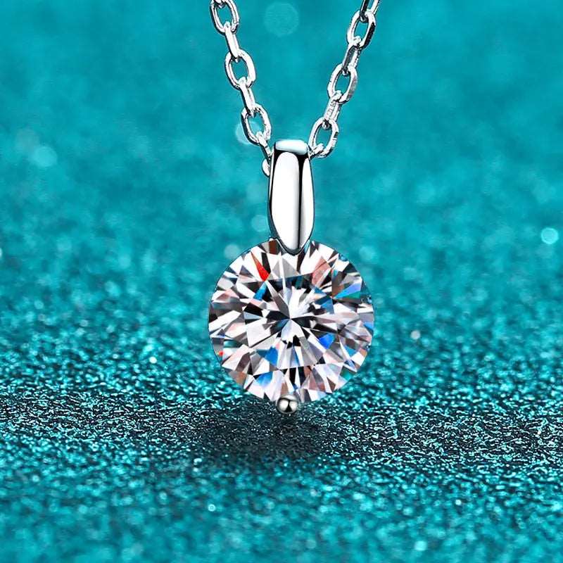 925 Sterling Silver Lab grown Diamond Moissanite Necklace - BodycoutureeNecklaceCJ dropshippingBodycoutureeCJLX201627701AZCJLX201627701AZ1 Karat Moissanite925 Silver925 Sterling Silver Lab grown Diamond Moissanite Necklace - BodyCouturee