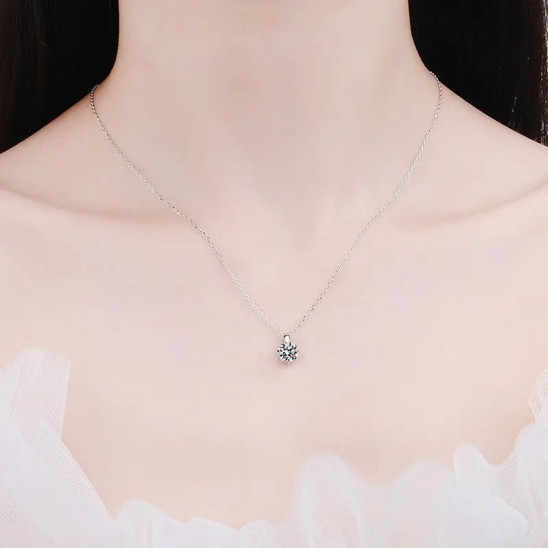 925 Sterling Silver Lab grown Diamond Moissanite Necklace - BodycoutureeNecklaceCJ dropshippingBodycoutureeCJLX201627701AZCJLX201627701AZ1 Karat Moissanite925 Silver925 Sterling Silver Lab grown Diamond Moissanite Necklace - BodyCouturee