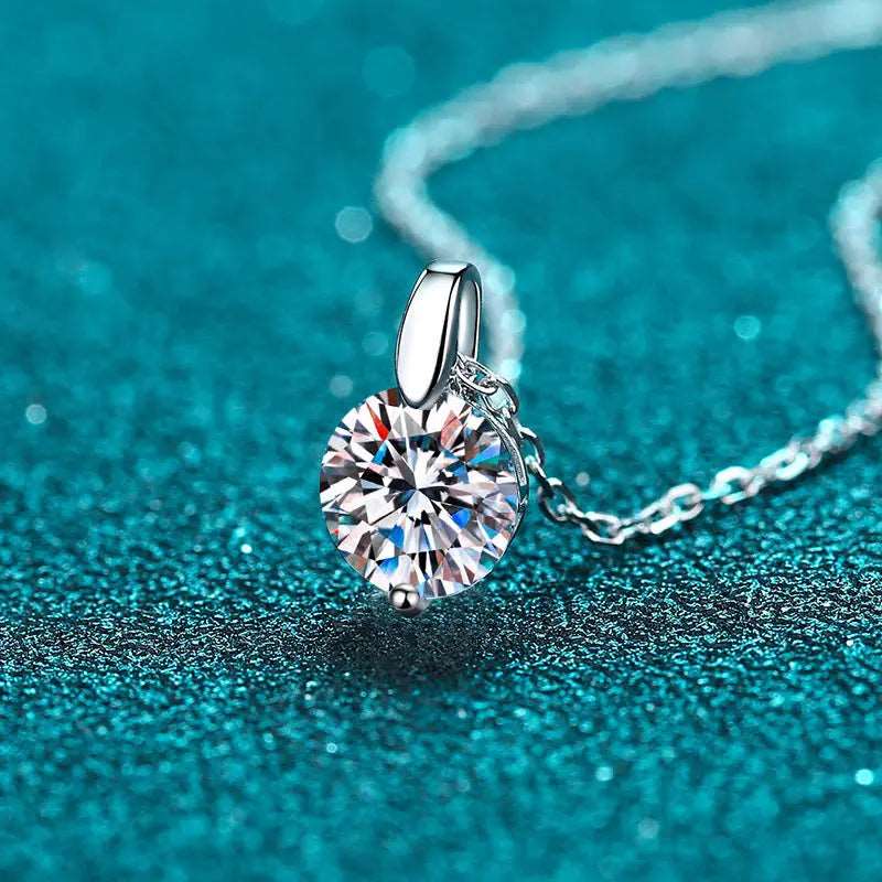 925 Sterling Silver Lab grown Diamond Moissanite Necklace - BodycoutureeNecklaceCJ dropshippingBodycoutureeCJLX201627701AZCJLX201627701AZ1 Karat Moissanite925 Silver925 Sterling Silver Lab grown Diamond Moissanite Necklace - BodyCouturee