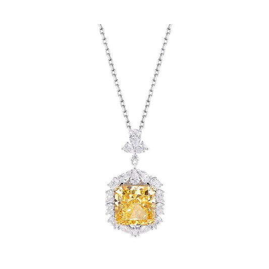 925 Sterling Silver Moissanite Round Yellow Gemstone Diamond Necklace - BodycoutureeNecklaceCJ dropshippingBodycoutureeCJLX149239501AZCJLX149239501AZNecklace925 Sterling Silver Moissanite Round Yellow Gemstone Diamond Necklace - BodycoutureeNecklaceCJ dropshippingBodycoutureeCJLX149239501AZCJLX149239501AZNecklaceWomen's Light Luxury 925 Sterling Silver Moissanite Diamond Necklace - Bodycouturee