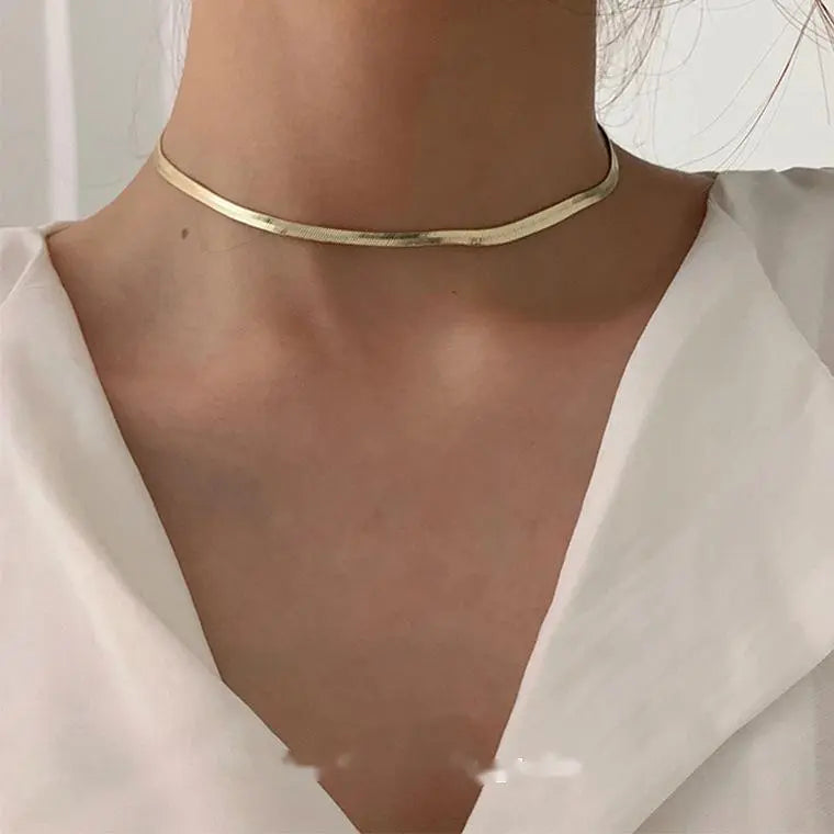 Gold Snake Bone Chain - BodyCouturee & Co