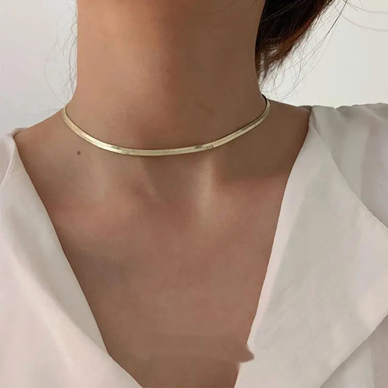 Gold Snake Bone Chain - BodyCouturee & Co