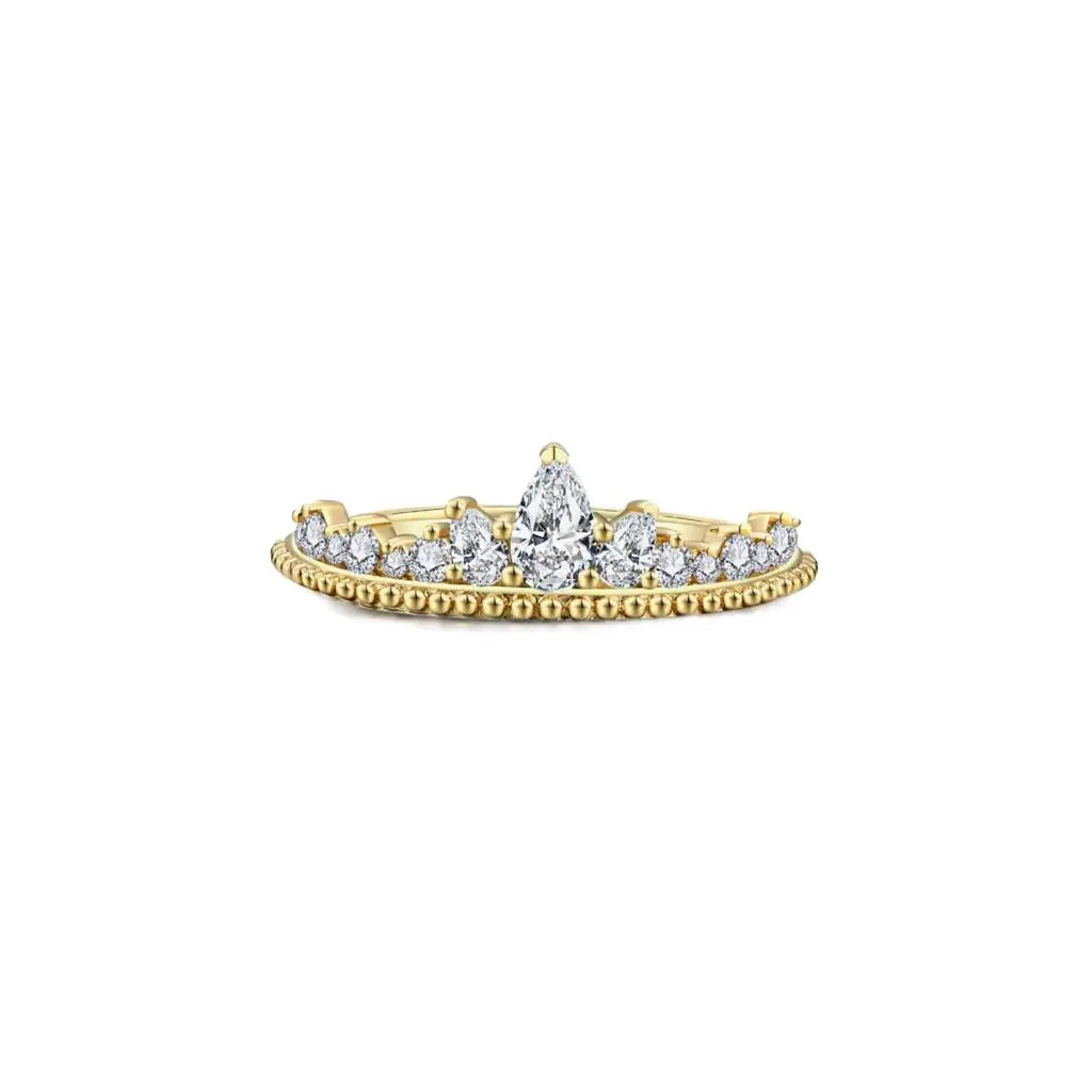 Crown Shape Moissanite Ring Trendsi