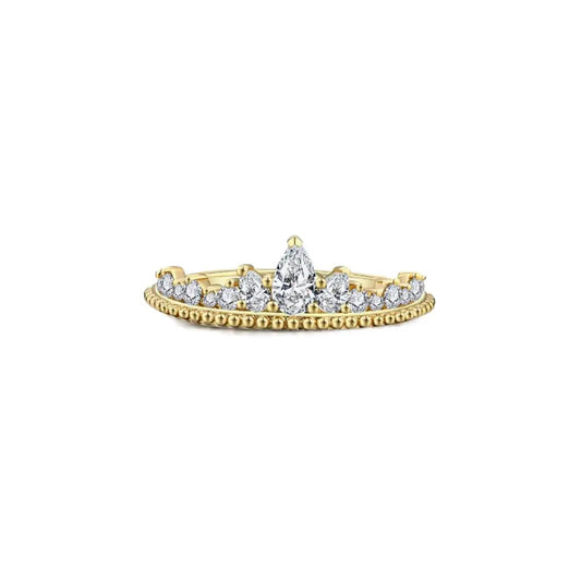 Crown Shape Moissanite Ring Trendsi