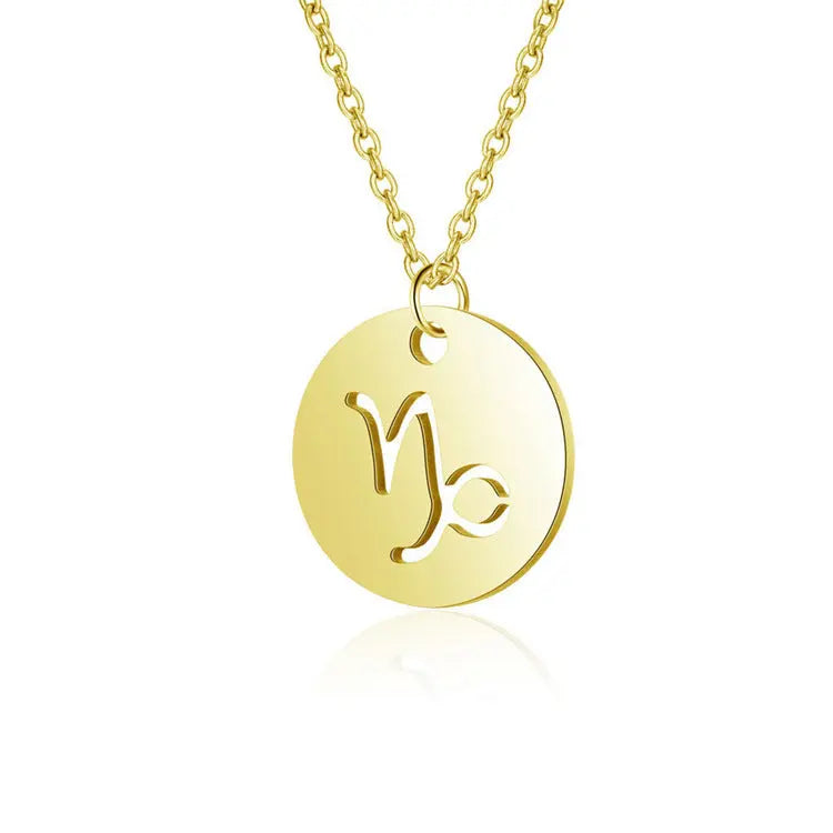 14K Gold Stainless Steel Pendant Clavicle Chain - BodyCouturee & Co