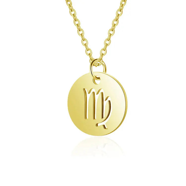 14K Gold Stainless Steel Pendant Clavicle Chain - BodyCouturee & Co