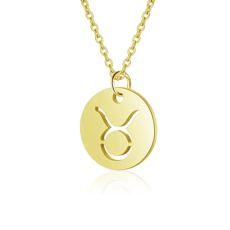 14K Gold Stainless Steel Pendant Clavicle Chain - BodyCouturee & Co